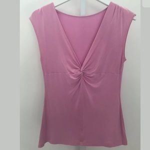 THEORY PINK SLEEVELESS VNECK TOP SIZE SMALL